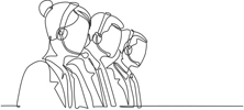 Drawing of callers at a call center